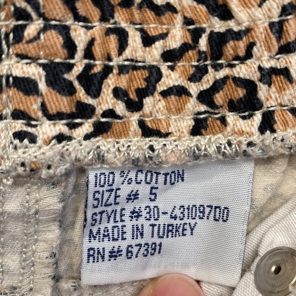 New Legends Girls Vintage Cheetah Print Denim Jeans Size 5 - Picture 11 of 13